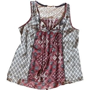 Boho Chic Jolt Sleeveless Blouse - Size S